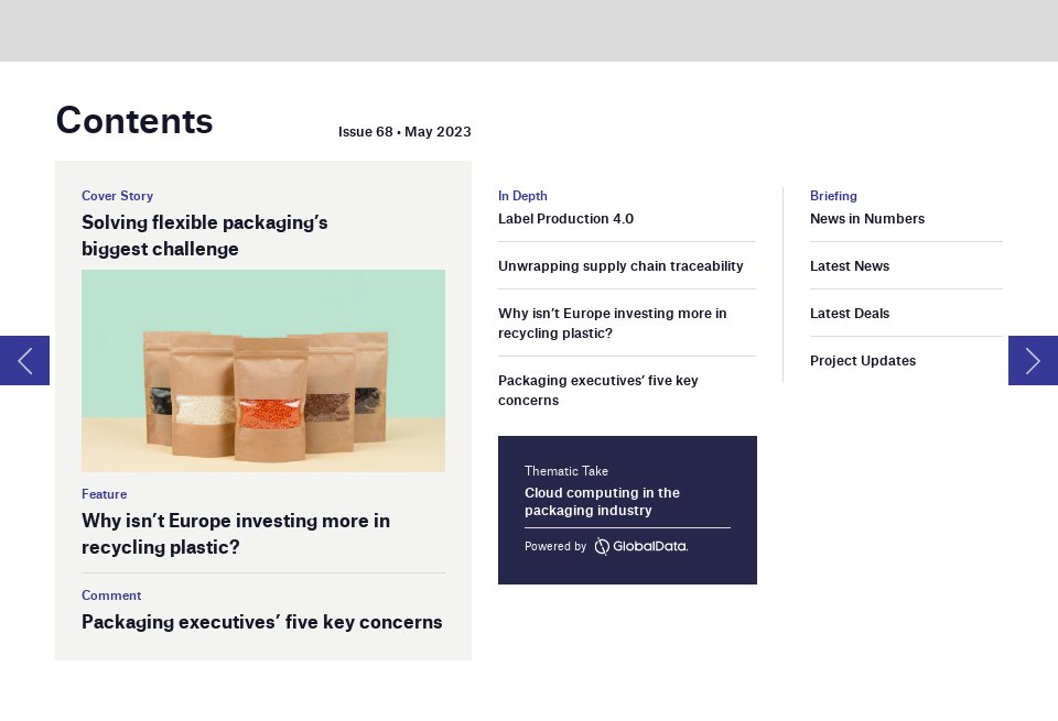 Contents - Inside Packaging | Issue 68 | May 2023