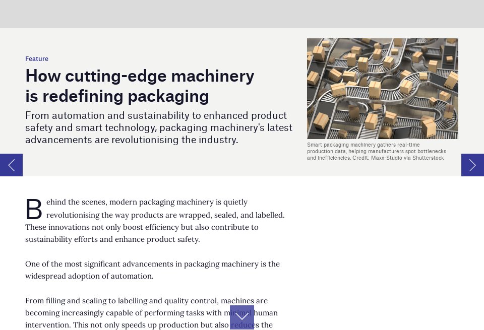 How cuttingedge machinery is redefining packaging Inside Packaging