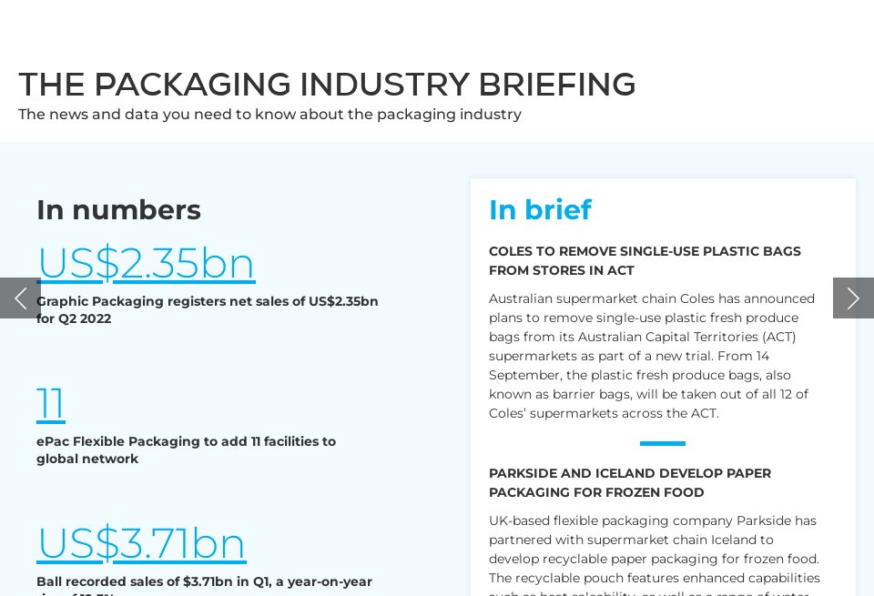 The packaging industry briefing Inside Packaging Issue 65 September 2022