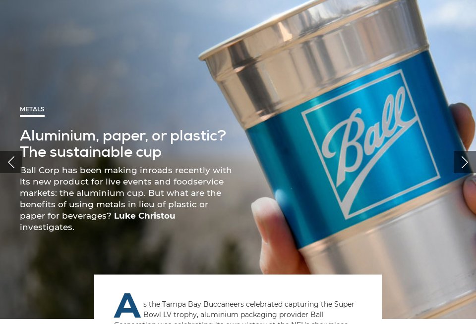 Aluminium, paper, or plastic? The sustainable cup - Inside Packaging, Issue 58