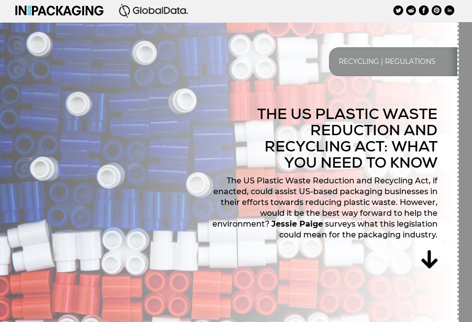 The US Plastic Waste Reduction and Recycling Act - Inside Packaging ...