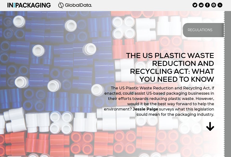 The US Plastic Waste Reduction and Recycling Act Inside Packaging